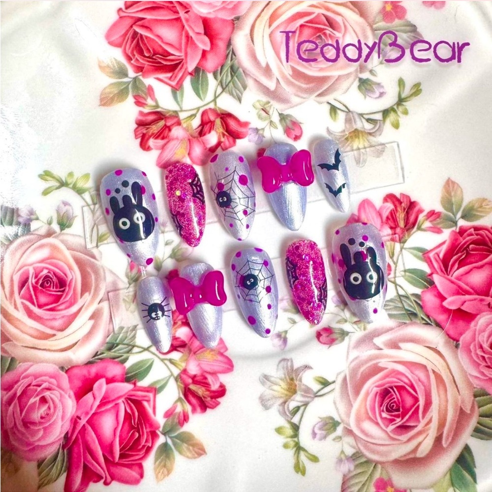 🕸️🕷️ In Webs No-Face 🕷️🕸️ ฅ՞•ﻌ•՞ฅ PressOn Nails